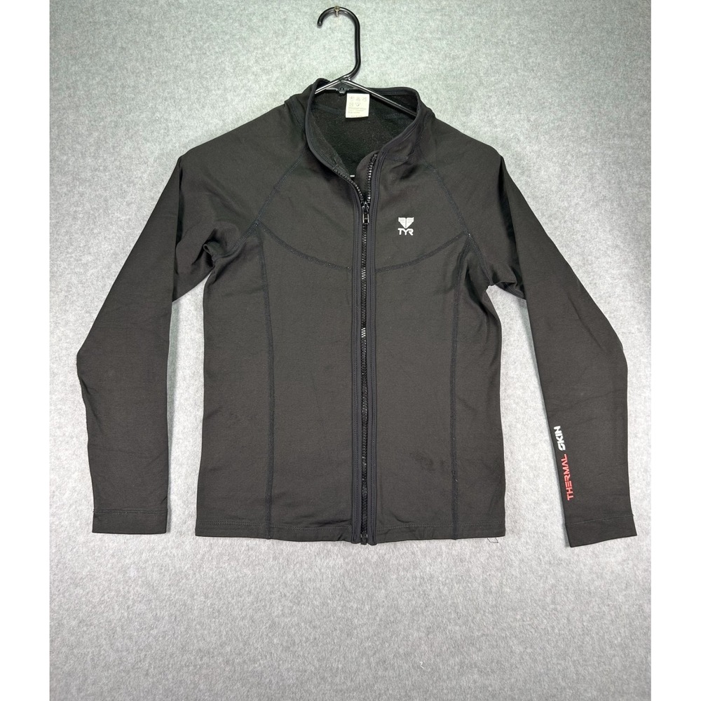 TYR Thermal Skin Athletic Jacket Womens XS Black Stretch Workout Training Gear